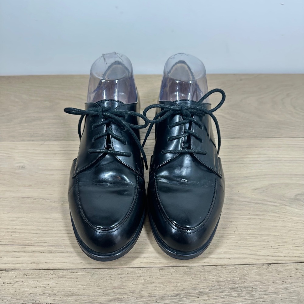 Jeffrey Campbell Great Moments Rossdale Oxfords Women 8 Black Leather Cutout - Picture 3 of 12